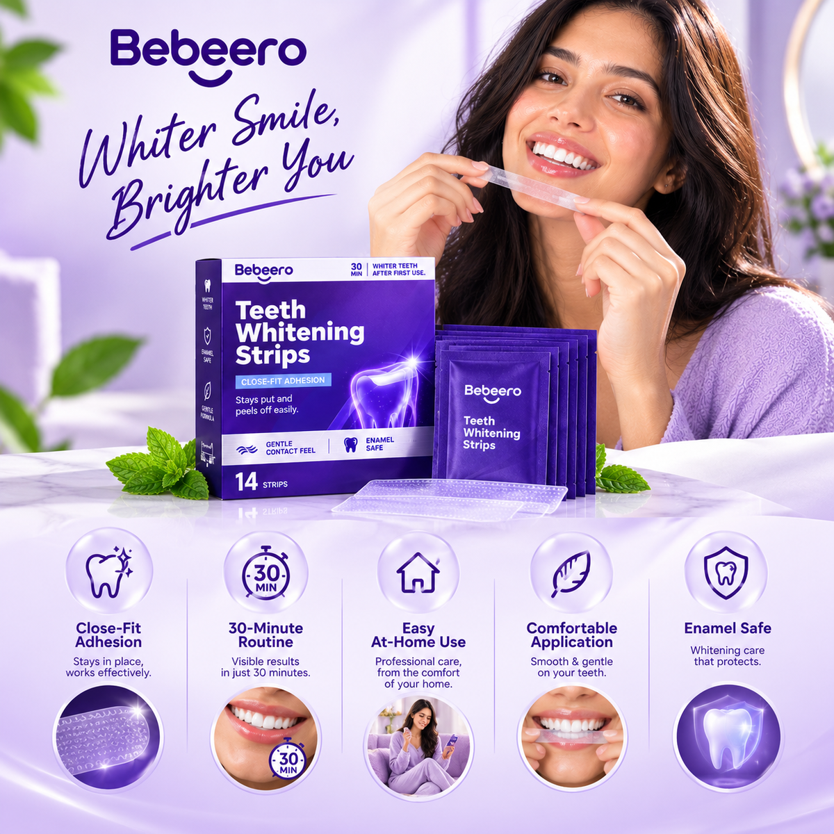 Purple Whitening And Stain-removing Tooth Plaster