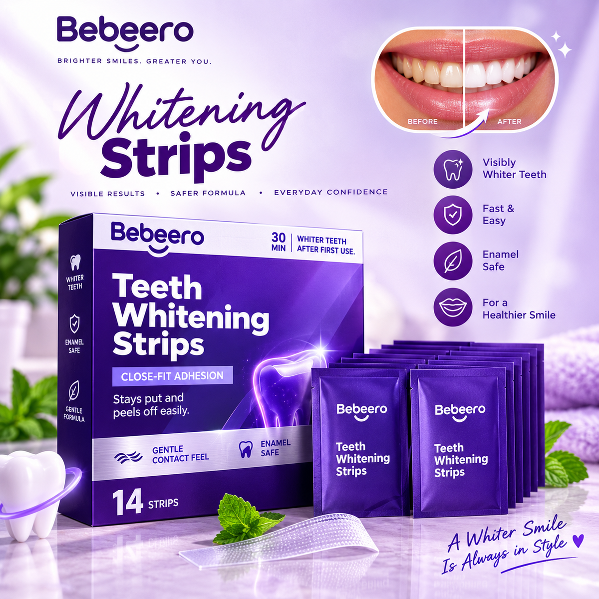 Purple Whitening And Stain-removing Tooth Plaster