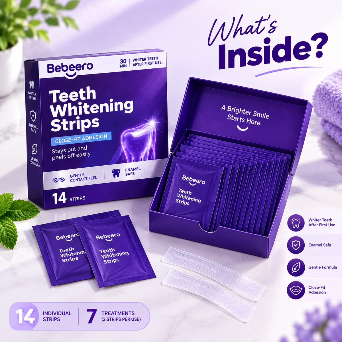 Purple Whitening And Stain-removing Tooth Plaster