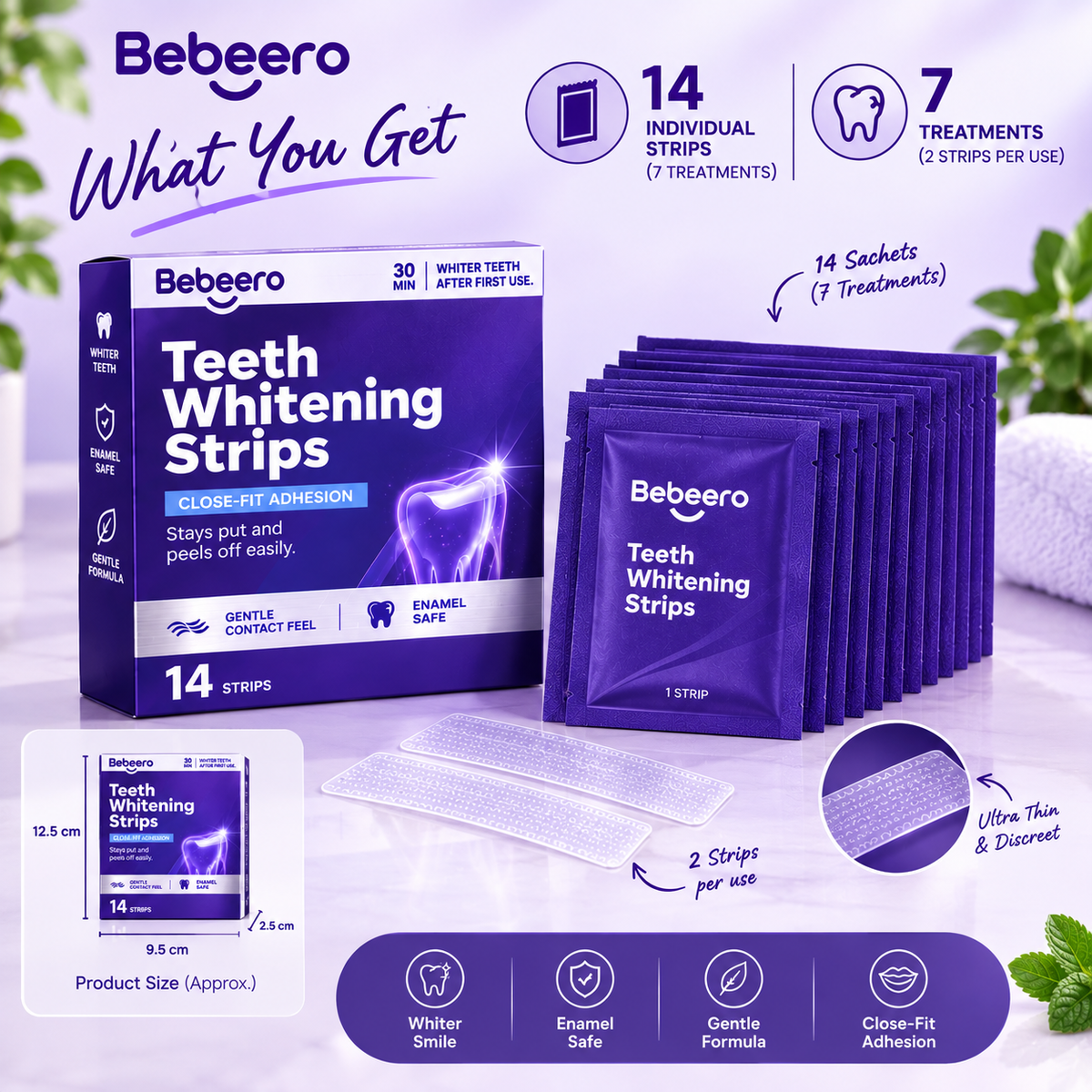 Purple Whitening And Stain-removing Tooth Plaster